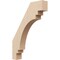 Ekena Millwork 3-inch W x 16-inch D x 22-inch H Pescadero Rough Cedar Woodgrain TimberThane Knee Brace, Primed BRCUR03X16X22PECRCPR - alternate 1